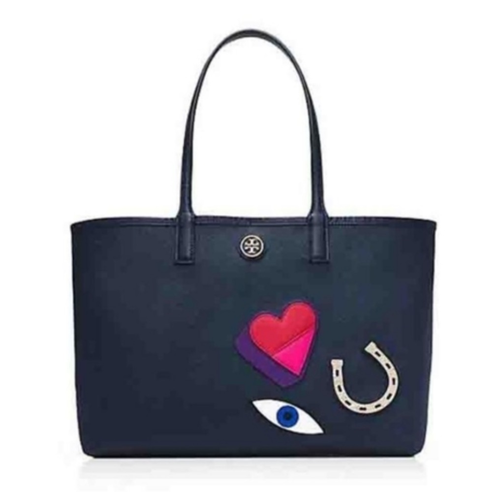 💞Vtg Tory Burch I Love You Tote 💞